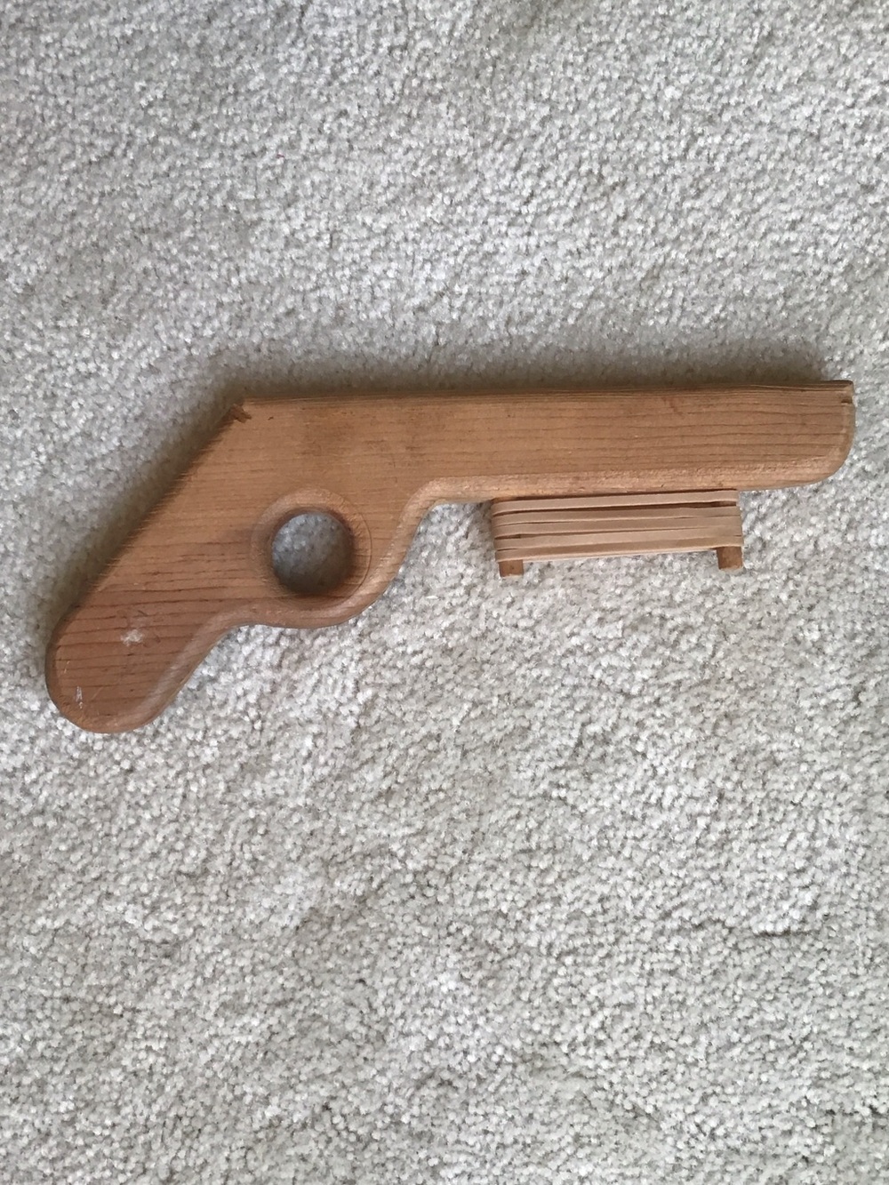 Vintage Wooden Rubber Band Flinger, 10”